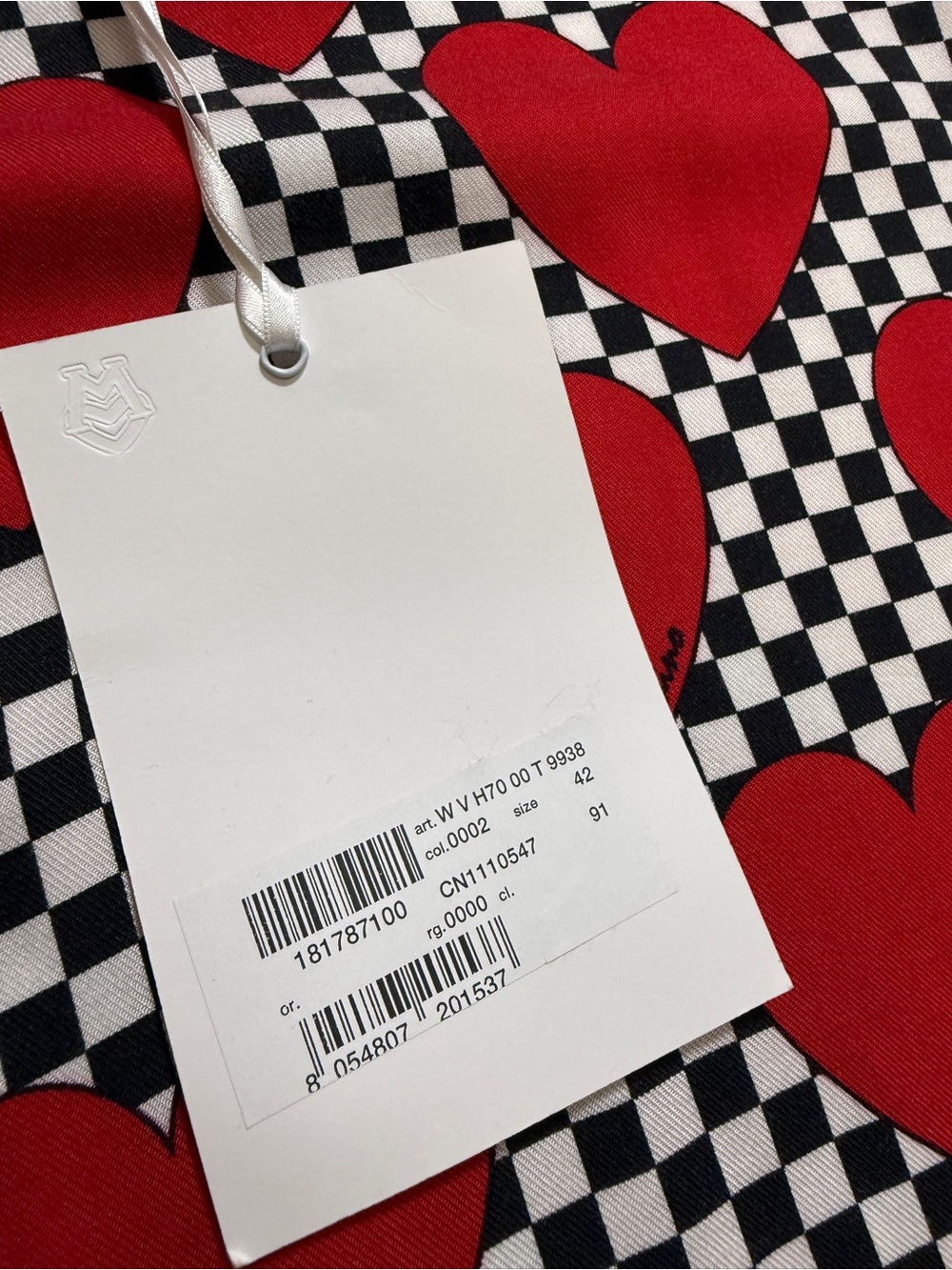 Love Moschino Heart Checkerboard Shift Dress | NWT | Pop Art Graphic | Size 6 - Picture 6 of 16